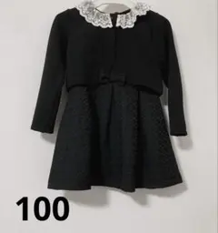 黒いフォーマルドレスセット ワンピース ジャケット 幼児 子供服 女の子
