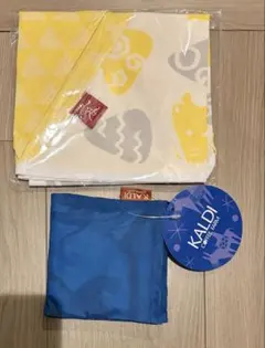g*い様 KALDI エコバッグ ＋手ぬぐい　新品未使用