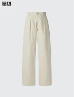 UNIQLO U ユニクロデニムタックパンツ アイボリー24 471631のサムネイル