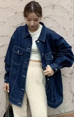 1度のみ1時間だけ着用‼️ビッグデニムジャケット