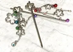 桜かんざし２種　ハンドメイド