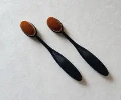 파운데이션 브러쉬 2pcs 소형 칫솔 모양의 메이크업 브러쉬