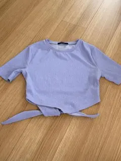 EMODA 薄紫 クロップドTシャツ 半袖