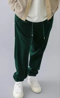 monkey time コーデュロイパンツ グリーン