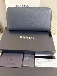 PRADA】長財布 サフィアーノ BALTICO 箱・カード付 - メルカリ