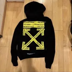 off-white パーカー イエロー - メルカリ