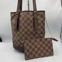 ！極美品！　ルイヴィトン　ダミエ　マレ　ハンドバック　26a マレ ルイヴィトン LOUIS VUITTON ダミエ バケツ型バッグ ハンドバッグ