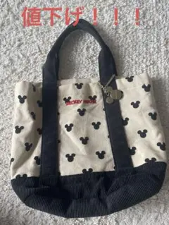 値下げ！ミッキーマウス トートバッグ アイボリー/ブラック