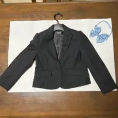 【コムサイズム】ジャケット、スカート、リボンセット