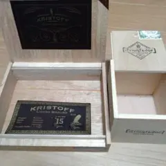 葉巻木箱　シガーケース　空箱　KRISTOFF　triunfador2点セット