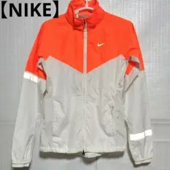 【Nike 】フルジップジャケット オレンジ/ホワイト Sサイズ