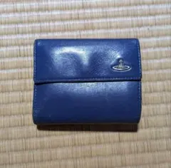 田中様 専用 ネイビー レザー 二つ折り財布