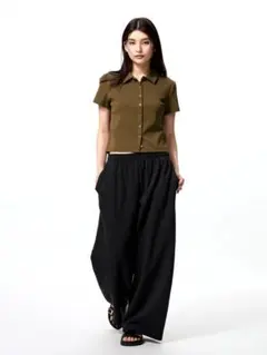 【新品未使用】UNIQLO スウェットワイドパンツ　XS