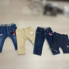 ミキハウス ダブルB パンツ 4点セット 80のサムネイル