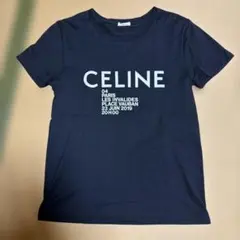 美品CELINE ロゴプリント Tシャツ ブラック