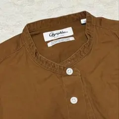 【2度着用】Gymphlex ブラウン 長袖シャツワンピース