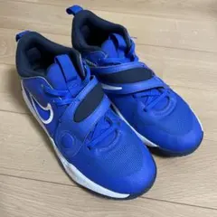 nike ナイキバスケットボールシューズ 青24cm　マジックテープ