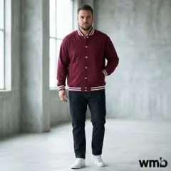 新品タグ付】ワークマン wmb スナップスウェットジャケット ワインレッド LL