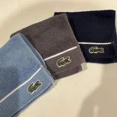 LACOSTE タオルハンカチ3枚セット　ラコステ　ワニ刺繍