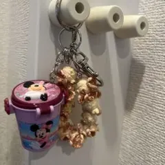 ミニーマウス ポップコーンバケツ キーホルダー