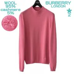BURBERRY LONDON バーバリー ウールカシミア ニット ピンク 刺繍