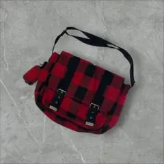 old UNIQLO ショルダーバッグ 赤チェック