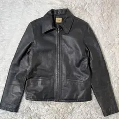 美品 45rpm レザージャケット 牛革 2 ネイビー 美品 DELUXE 牛革 A-2タイプ レザージャケット ブラック Mサイズ