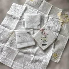 スワトウの新品ハンカチ3枚と刺繍2枚