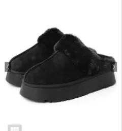新品未使用　GRL 厚底ムートンスリッポン［ブラック］