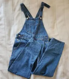 デニムオーバーオール 前面ポケット付き