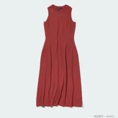 【UNIQLO】コットンブレンドニットワンピース S レッド