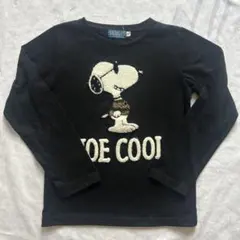キッズ　PEANUTS スヌーピー 長袖Tシャツ 130 ロンT ブラック