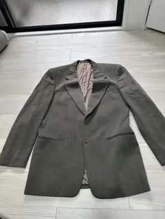 グレー ストライプ テーラードジャケット