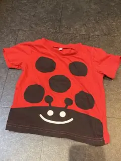 てんとう虫デザイン 赤 Tシャツ95cm
