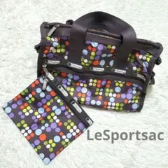 ⬛︎LeSportsac/レスポートサック 2way ボストンバッグ ポーチ付きのサムネイル