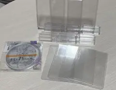 トレカケース 透明プラスチック 計6個 スタンド×6 おまけバッジケース
