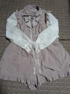 フリル レース ショートパンツセットアップ