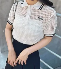 INGNI(イング) メッシュ半袖ポロニット