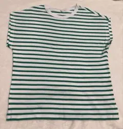 GU スムースフレンチスリーブＴ　ボーダー