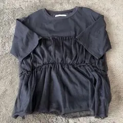 値下げ レディラックルカ 黒 レースTシャツ 半袖のサムネイル