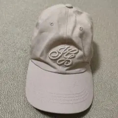 INGNIベージュ 刺繍ロゴ キャップ