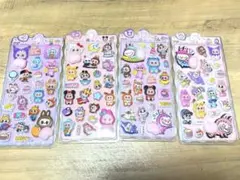 もちもち　おしり　ラブブ　シール　スクイーズ　シール　LABUBUシール　4枚