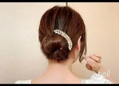 パール　かんざし　パールコーム　夜会巻き　まとめ髪　結婚式　韓国　浴衣のサムネイル