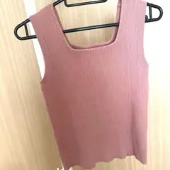 アズール　リブタンクトップ　ピンク