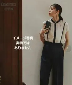 ローブ　ネイビー ワイドパンツ　vivapresto Lサイズ