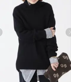 Deuxieme Classe/JADEタートルネックプルオーバーニット/黒