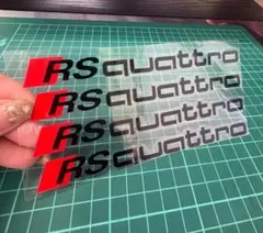 AUDI ドアノブ ステッカー RS quattro ロゴ 車ステッカー