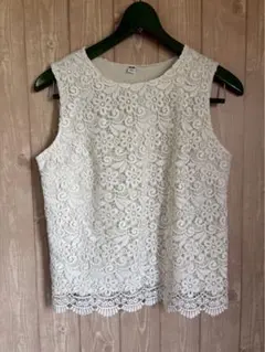 UNIQLO ユニクロ　レースノースリーブ S　ホワイト