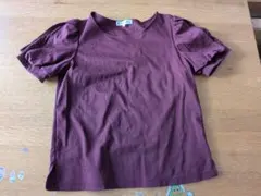 KUMIKYOKU ワインレッド パフスリーブ Tシャツ サイズ2のサムネイル