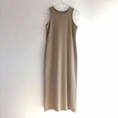 アメスリ　マキシ　ワンピース　ベージュ